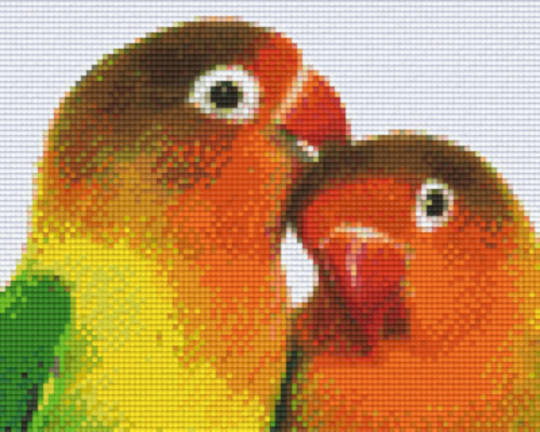 Two Parrots Four [4] Baseplate PixelHobby Mini-mosaic Art Kit